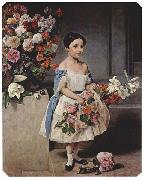 Francesco Hayez Portrait of Countess Antonietta Negroni Prati Morosini as a child Spain oil painting reproduction